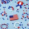 1000+ Pony Beads 9mm Patriotic Acrylic Red White Blue Beads for 4th of July